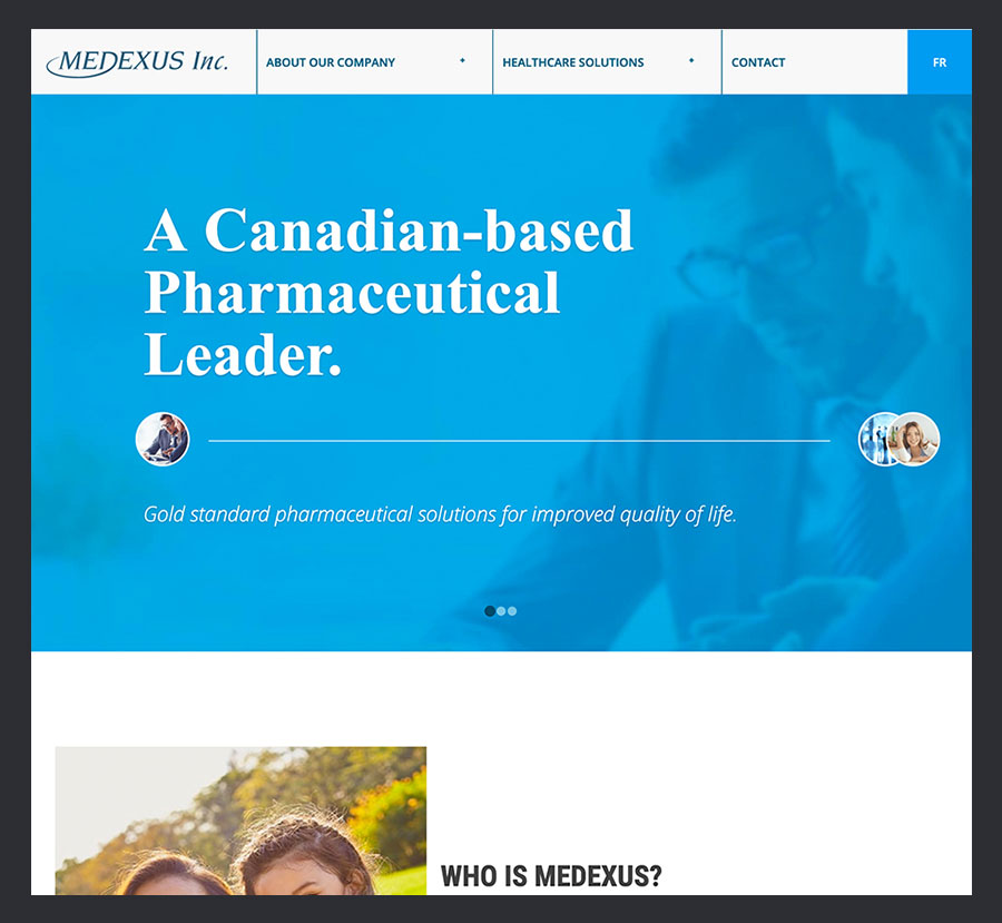 Medexus Website Re-Design